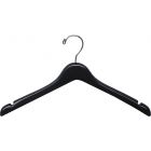 Matte Black Wood Top Hanger W/ Notches (17" X 1")