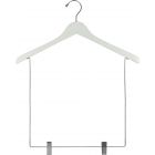 White Wood Display Hanger W/ 12" Clips (17" X 1")