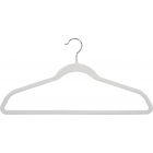 White Velvet Suit Hanger (17" X 1/4")