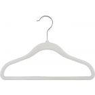 Kids White Velvet Suit Hanger (11 5/8" X 3/16")