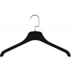 Rubber Coated Black Plastic Top Hanger (16" X 7/16")