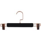 Rubber Coated Black Plastic Bottom Hanger W/ Clips (12" X 1/2")