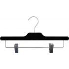 Black Acrylic Bottom Hanger w/ Clips (14" X 3/8")