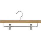 Matte Natural Alder Bottom Hanger W/ Clips (14" X 5/8")