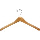 Petite Natural Alder Top Hanger W/ Notches (15.5" X 1")