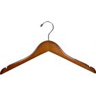 Petite Walnut Alder Top Hanger W/ Notches & Rubber Strips (15.5" X 1/2")