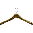 Gold Sequin Wood Top Hanger (17" X 1/2")