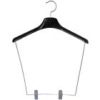 Black Plastic Display Hanger W/ 12" Clips (17" X 1 1/2")