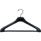 Oversized Black Plastic Suit Hanger W/ Suit Bar (19" X 1 1/2")