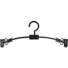 Black Plastic Bra Hanger W/ Clips & Notches