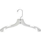 Junior Clear Plastic Top Hanger W/ Notches (14" X 7/16")