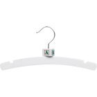 Kids White Wood Top Hanger W/ Notches (11" X 3/8")