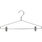 Chrome Metal Combo Hanger W/ Clips (17" X 3/16")