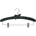 Black Padded Combo Hanger W/ Clips (16" X 1")