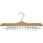 Natural Wood 24 Clip Tie Hanger (17" X 3/4")