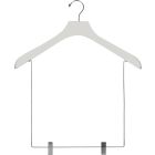 Oversized White Wood Display Hanger W/ 12" Clips (18" X 2")