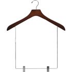 Oversized Walnut Wood Display Hanger W/ 12" Clips (18" X 2")