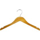 Honey Alder Top Hanger W/ Notches & Rubber Strips (17" X 1/2")