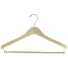 Unfinished Wood Suit Hanger W/ Locking Bar (17" X 1/2")