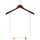 Walnut Wood Display Hanger W/ 15" Clips (17" X 1")