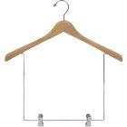 Natural Wood Display Hanger W/ 10" Deluxe Clips (17" X 1")