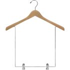 Natural Wood Display Hanger W/ 12" Deluxe Clips (17" X 1")