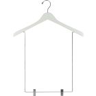 White Wood Display Hanger W/ 15" Clips (17" X 1")