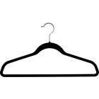 Black Slim-Line Flock Suit Hanger W/Flocked Bar (17 1/2" X 1/4")