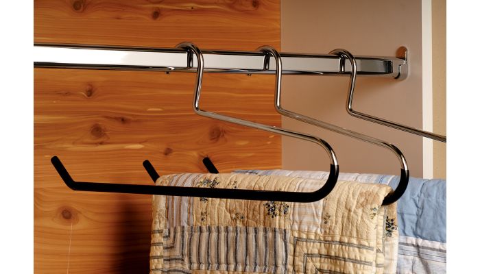 Set of 5 Oversized Black Vinyl Coated Metal Quilt Hanger (22" X 3/8")