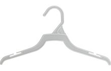 Kids White Plastic Top Hanger (12" X 1/4")