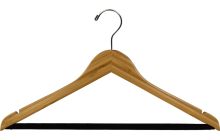 Bamboo Suit Hanger W/ Suit Bar & Notches (17" X 7/16")