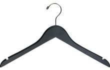 Black Wood Top Hanger W/ Notches (17" X 7/16")