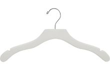 White Wood Top Hanger W/ Notches (17" X 3/8")