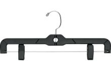 Black Plastic Bottom Hanger W/ Clips (14" X 7/16")