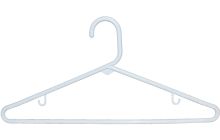 White Tubular Plastic  Hanger W/Notches (16 3/8" X 1/4")