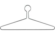 Chrome Metal Anti-Theft Top Hanger (17" X 3/16")