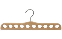 Natural Wood 10 Hole Scarf Hanger (17 1/2" X 3/4")