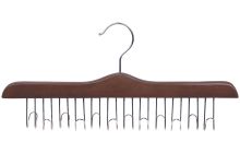 Walnut Wood 12 Holder Belt Hanger (17" X 3/4")