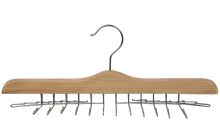 Natural Wood 24 Clip Tie Hanger (17" X 3/4")