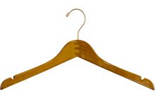 Petite Honey Alder Top Hanger W/ Notches (15.5" X 1/2")