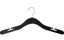 Black Wood Top Hanger W/ Notches (17" X 7/16")