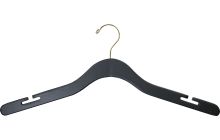 Oversized Black Wood TopHanger W/ Notches (20" X 7/16")