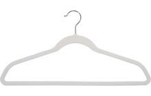 White Velvet Suit Hanger (17.5" X 1/4")