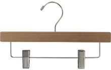 Kids Unfinished Wood Bottom Hanger W/ Clips (11" X 5/8")
