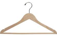 Unfinished Wood Suit Hanger W/ Suit Bar & Notches (17" X 7/16")