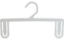 Kids White Plastic Bottom Hanger (11" X 1/4")