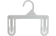 Kids White Plastic Bottom Hanger (8" X 1/4")