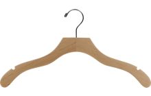 Natural Wood Top Hanger W/ Notches (17" X 7/16")