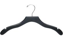Black Wood Top Hanger W/ Notches (17" X 7/16")