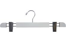 White Wood Bottom Hanger W/ Clips (16" X 5/8")